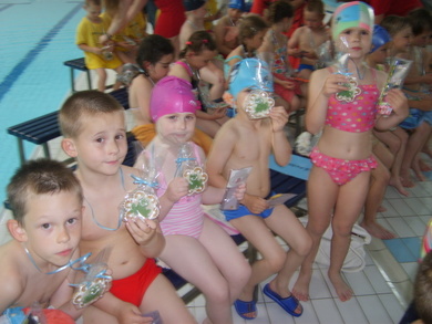 Předplavecký výcvik soutěž  „Žabka“, foto archív MŠ