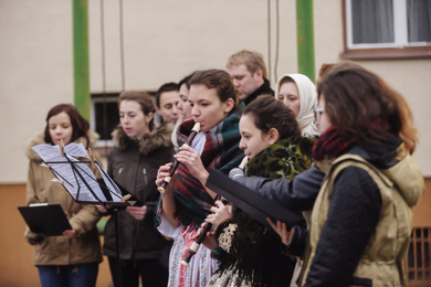 Vánoční zpívání u stromečku 2015, foto Jožka Kaňa